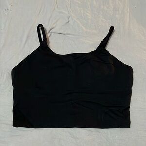 Halara Black Cropped Brami w/ Built-In Bra